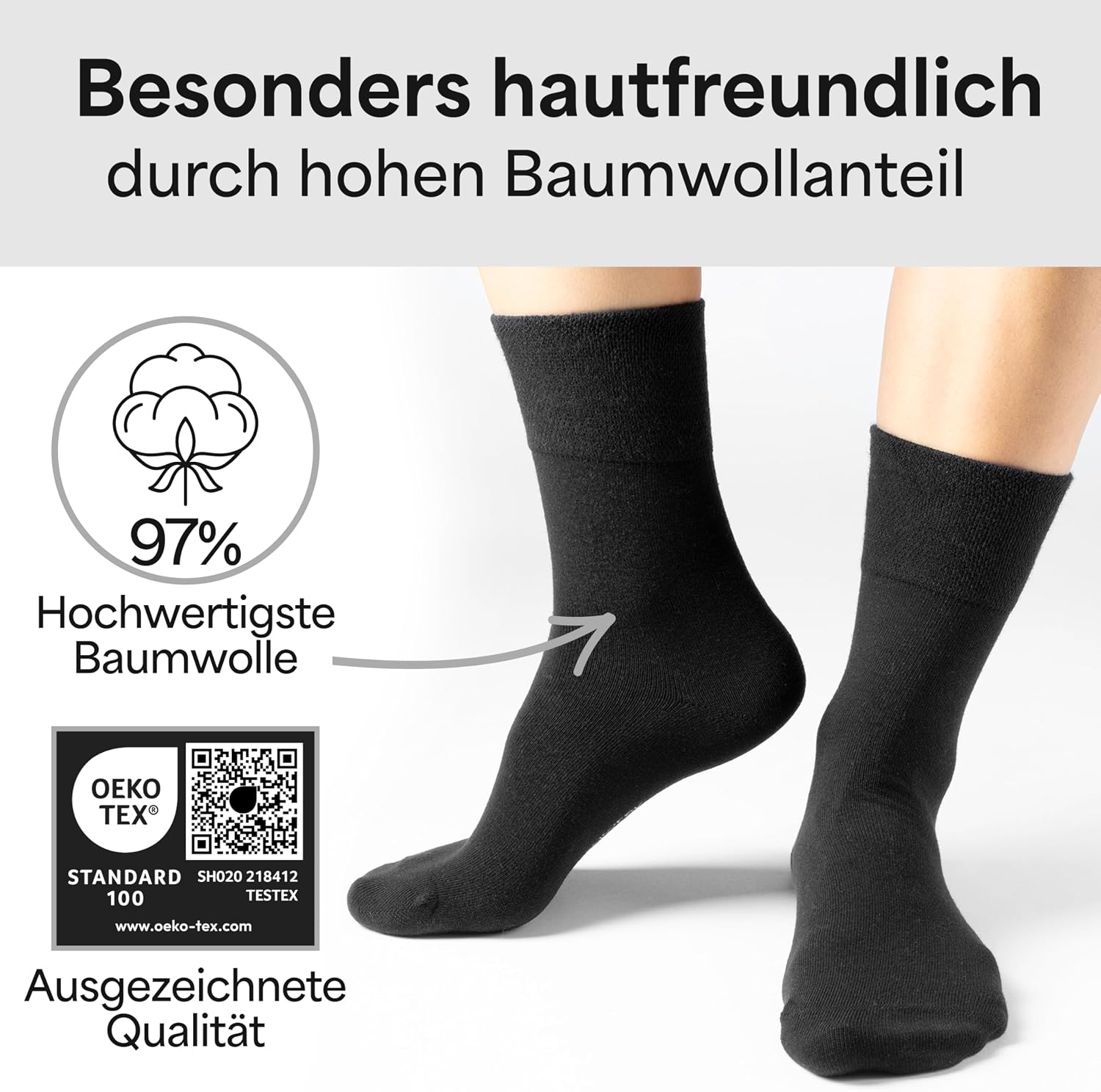 Thumbnail 4 de HELDENWERK Diabetikersocken – Extraweite 10 Paar