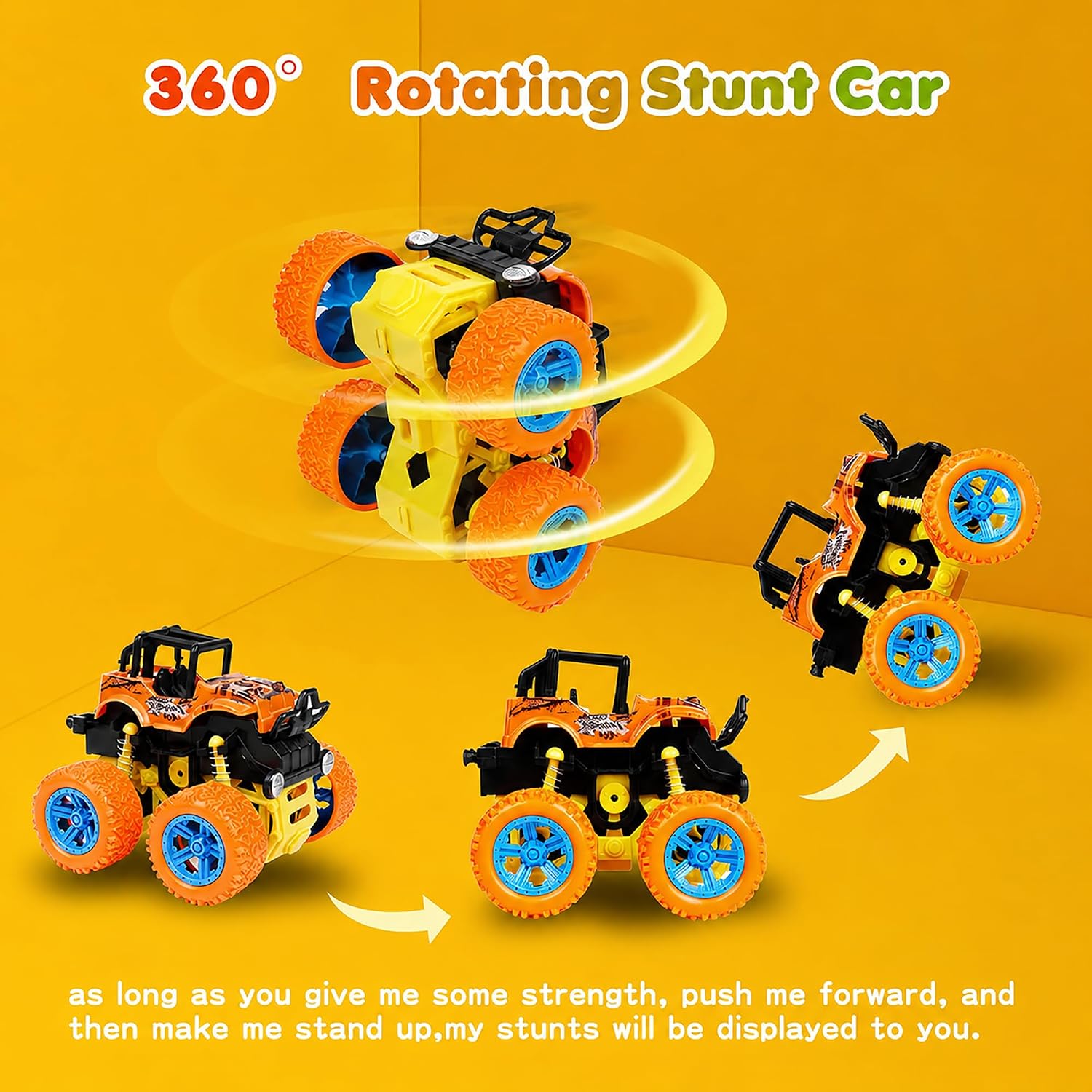 Thumbnail 1 de LEFEI Monster Truck Set for Boys Ages 3–7: 4-Pack Push & Go Stunt Cars