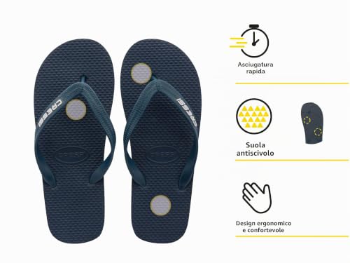 Detalle 2 de Cressi Beach Flip Flops: infradito unisex per mare e piscina, verde/giallo, 35/36