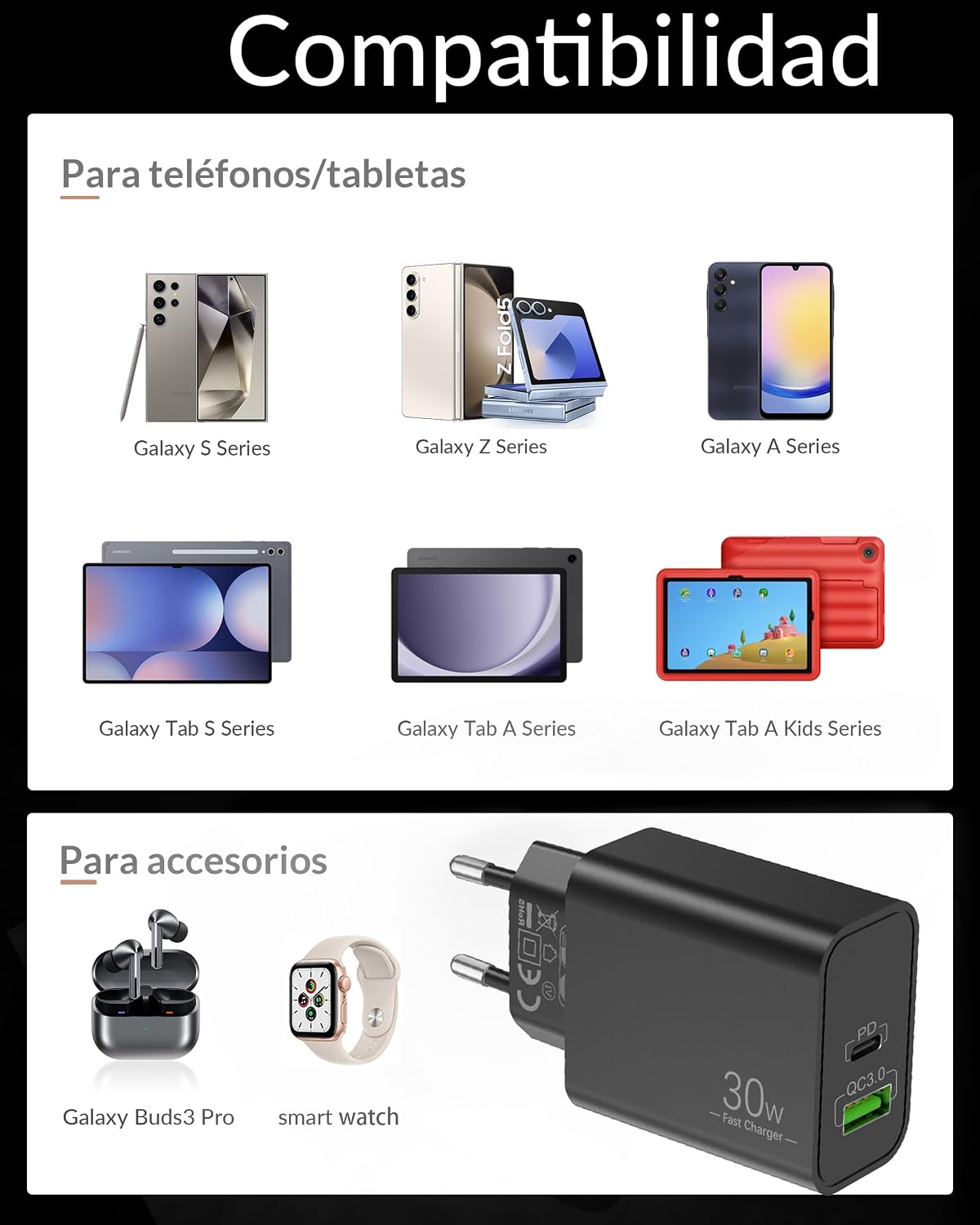 Thumbnail 6 de Cargador 30W USB C 2 puertos carga rápida