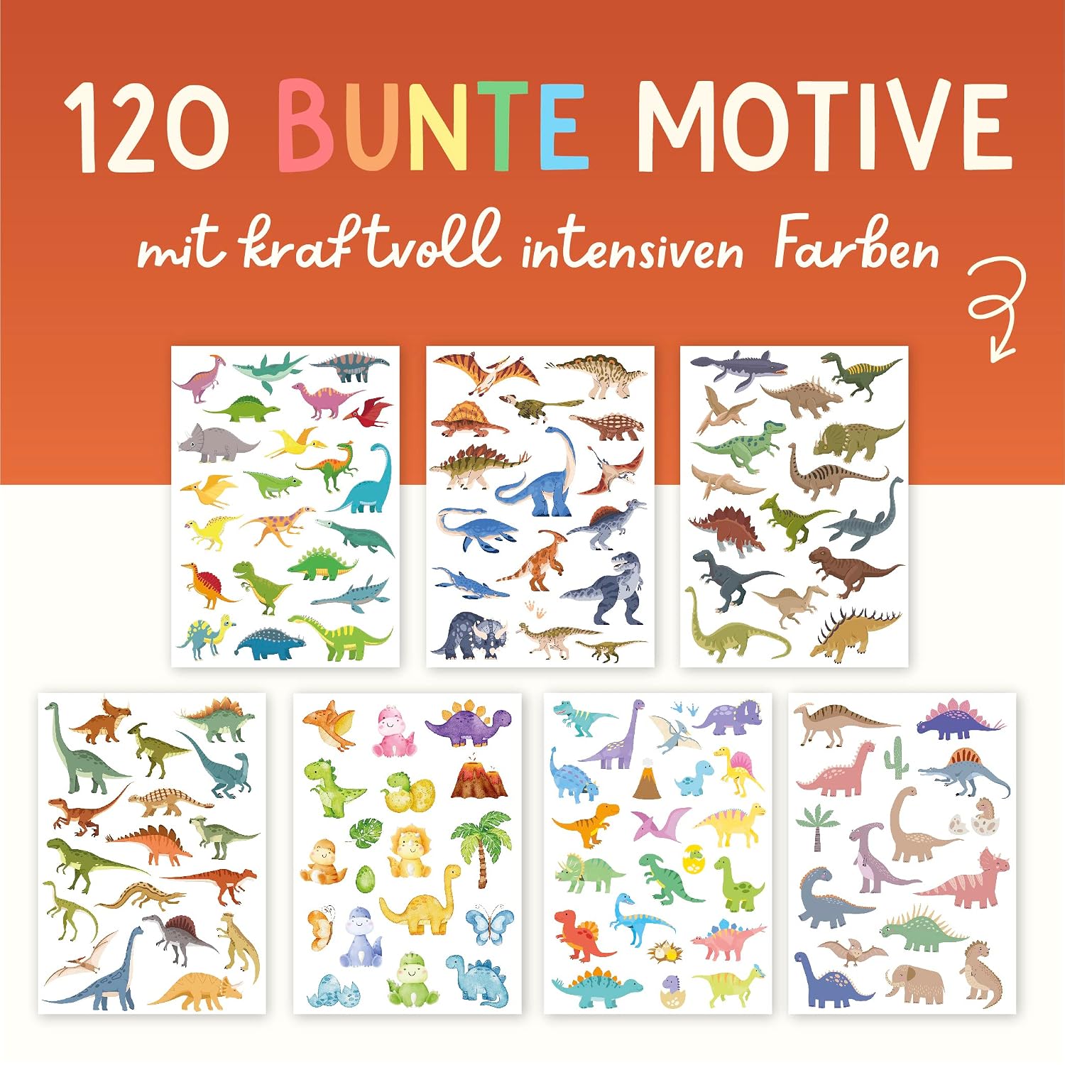 Detalle 2 de Famifidus hautfreundliche Kinder Tattoos (Set mit 120 Motiven) – vegan, dermatologisch geprüft, Made in Germany