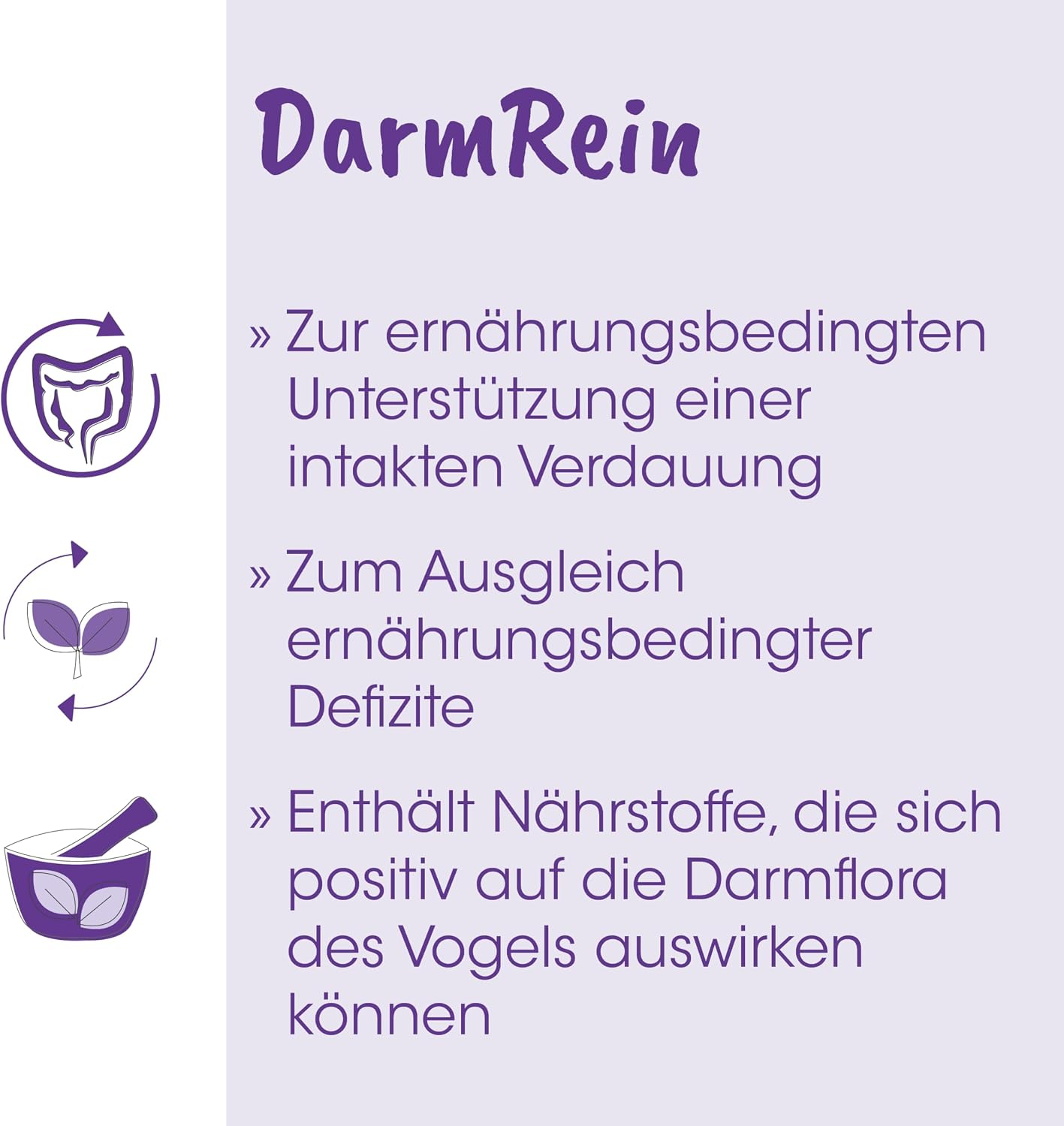 Detalle de cdVet DarmRein 100ml – Ergänzungsfuttermittel für Ziervögel & Exoten mit natürlichen Kräuterextrakten