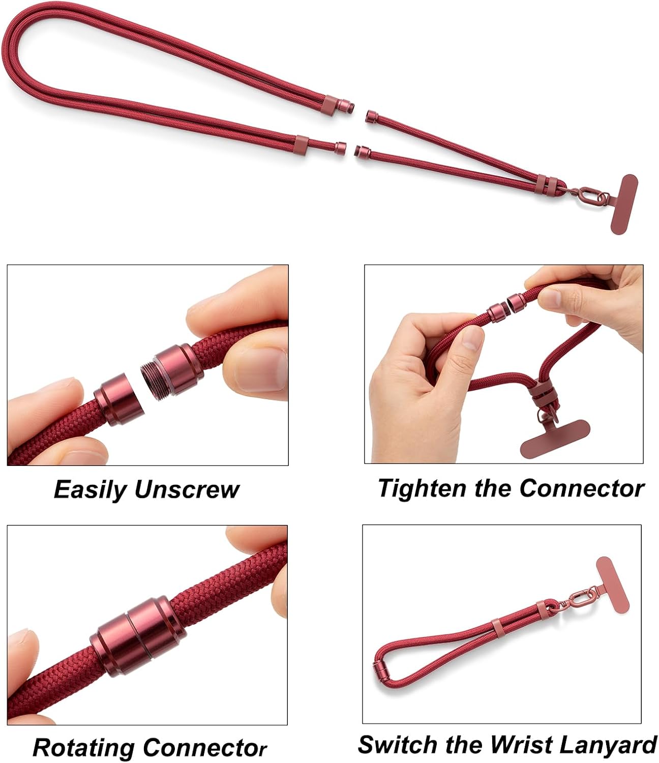 Thumbnail 4 de MORSUNBELA Handykette 3-in-1: Universal Handykette zum Umhängen, Flexibles Längen-Design