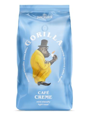 Detalle de Joerges Ganze Bohne Gorilla Café Creme, 1 kg – milder, vollmundiger Arabica-Kaffee