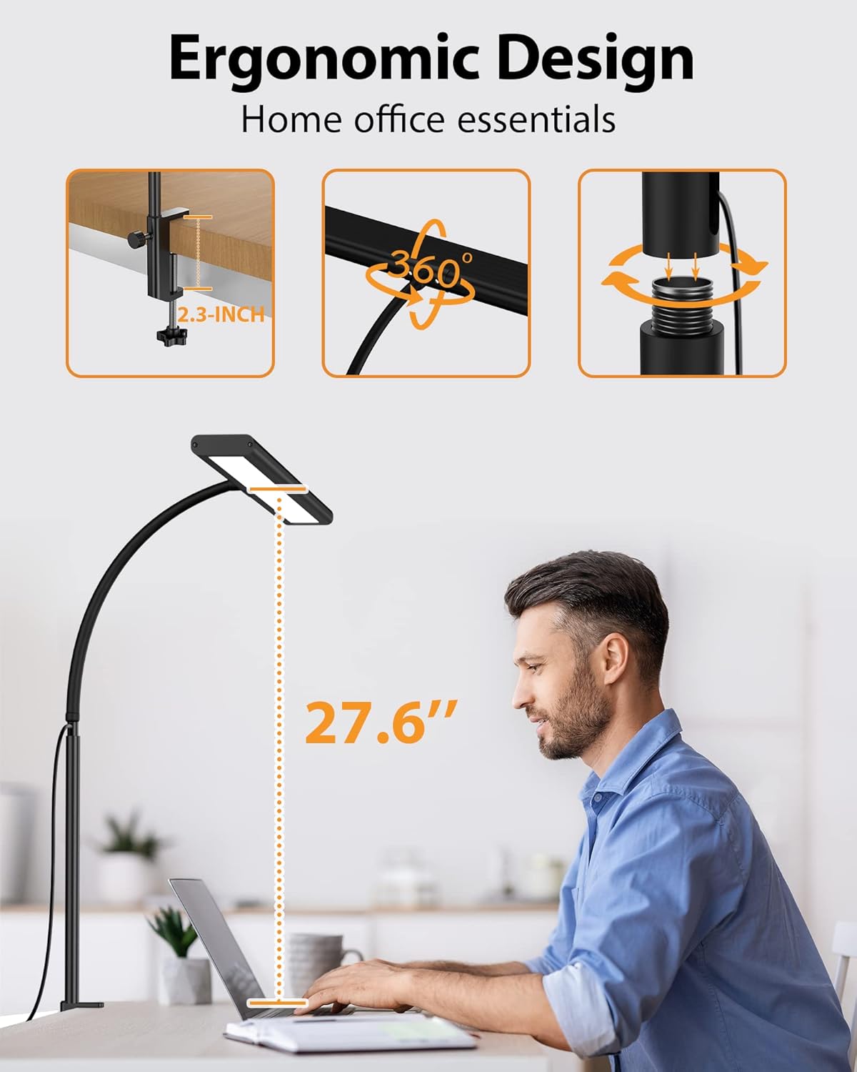 Thumbnail 2 de iFalarila 10W Schreibtischlampe 70 cm
