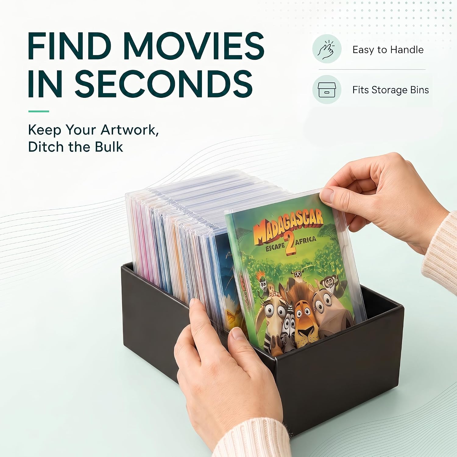 Detalle de Tarifold DVD Storage Sleeves with Secure Flap (Pack of 100) — Durable 120-Micron Polypropylene, Made in Denmark