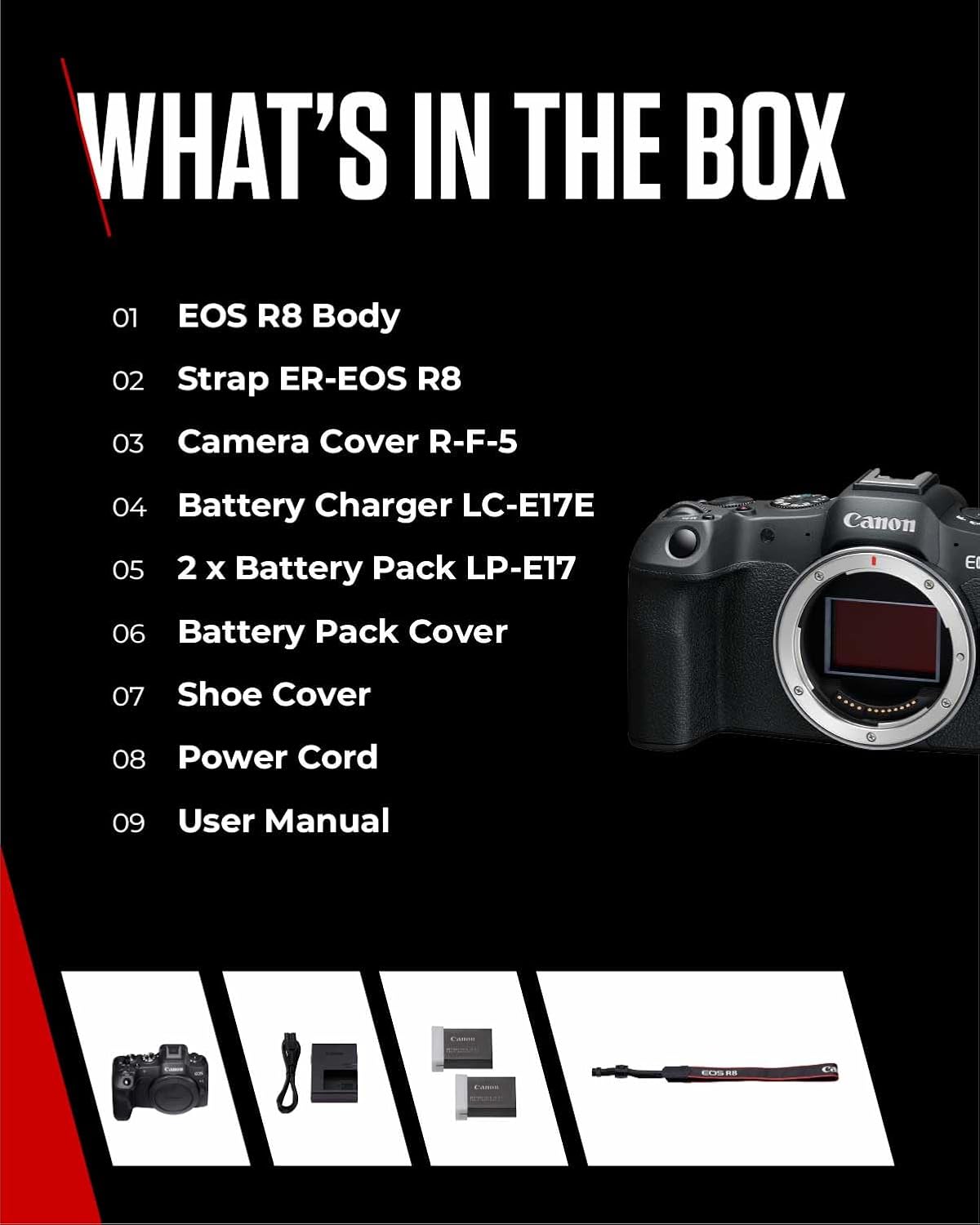 Thumbnail 6 de Canon EOS R8 24.2MP full‑frame mirrorless camera
