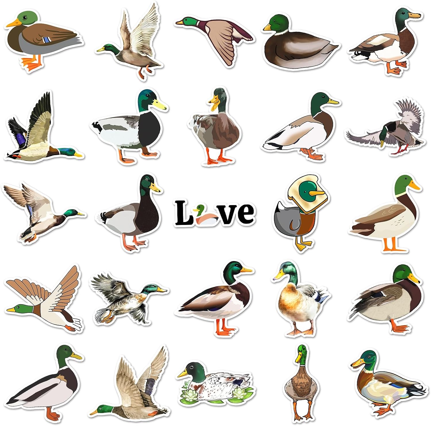 Thumbnail 1 de Duck Vinyl Stickers, 50-Piece Set