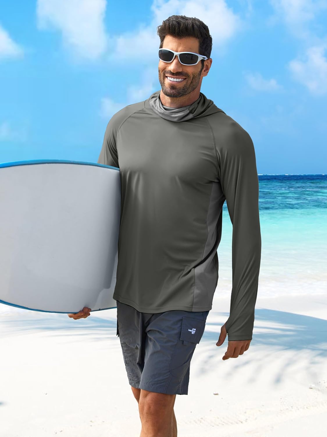 Thumbnail 2 de PINSPARK Men's Sun Protection Hoodie with Mask UPF 50+ — Versatile Outdoor Shield for Fishing, Hiking, and More