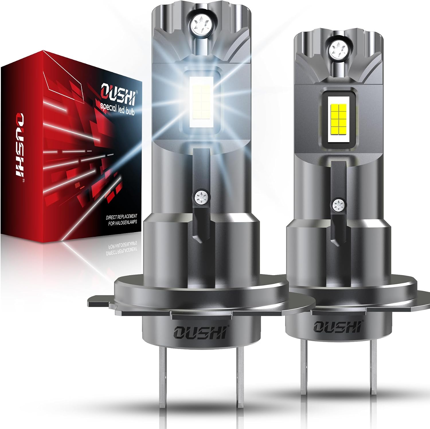 Detalle de Lampadine LED H7 80W 20000LM 6000K 1:1 Plug & Play (2 pezzi) – Prima scelta per visibilità migliore