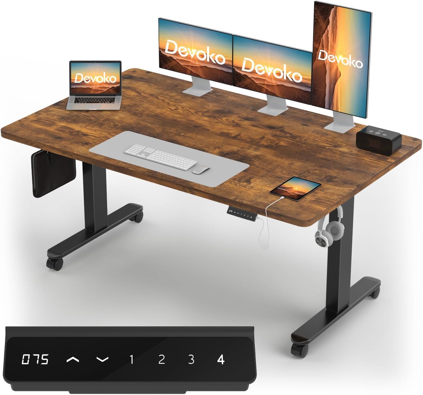 Imagen de Devoko Höhenverstellbarer Schreibtisch 160x80 cm en OfertitasTOP