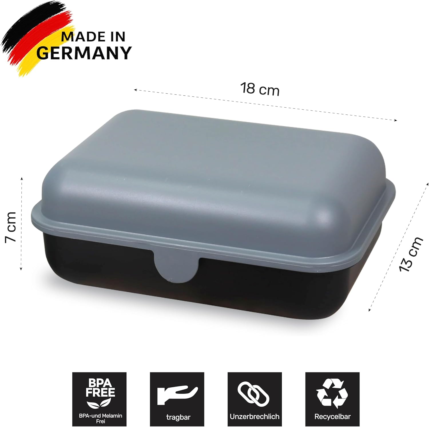 Thumbnail 4 de Blade Brotbox 3er-Set: BPA-freie Lunchboxen, 1200 ml pro Dose – Made in Germany