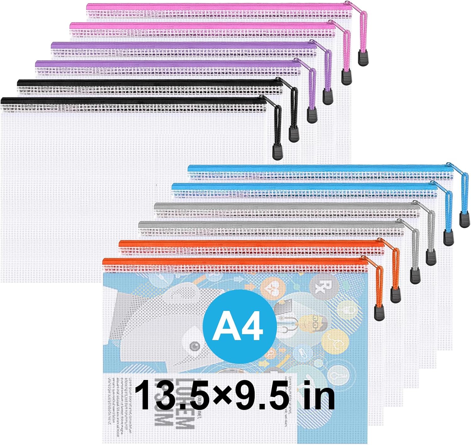 Detalle de Jicsetk A4 Zip Lock Plastic Wallets