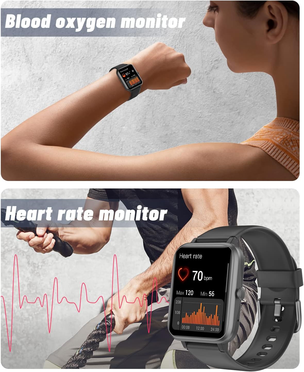 Detalle 2 de GRV Smart Watch Fitness Tracker 5.0