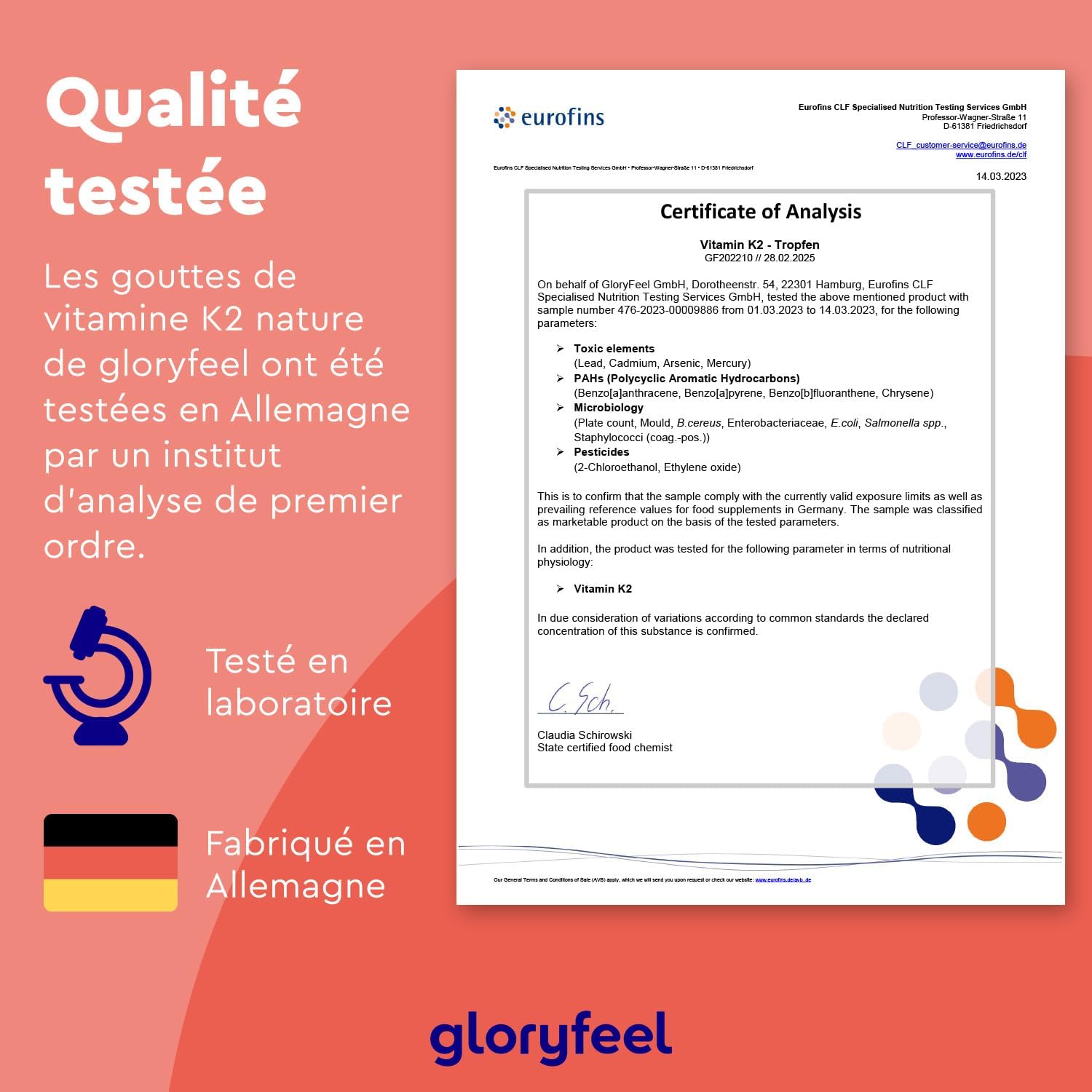 Detalle de Vitamine K2 MK-7 all-trans 200 µg K2VITAL® en gouttes (50 ml, 1700 gouttes) — naturellement fermentée