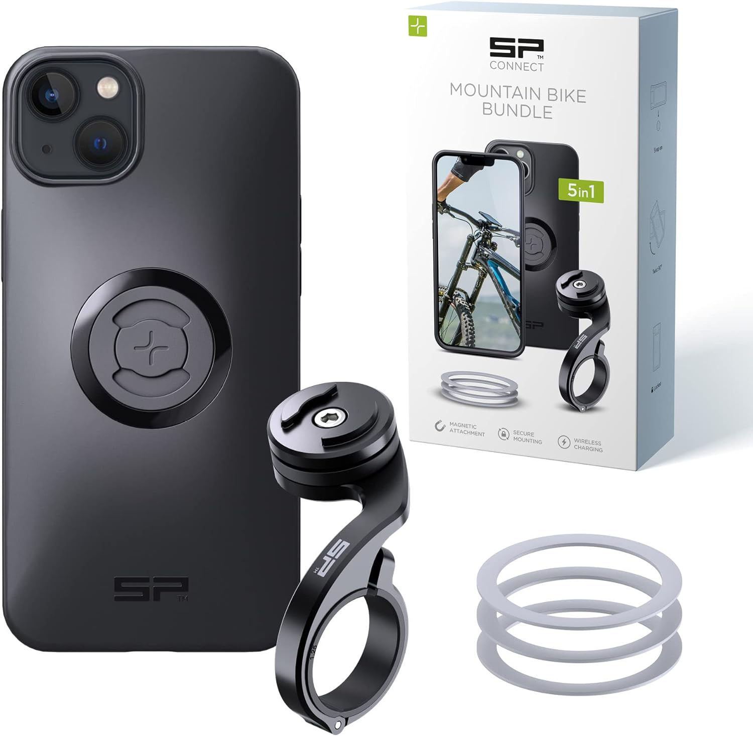 Detalle de SP CONNECT Mountain Bike Bundle SPC+ – Étui et Support Guidon pour iPhone 14 Plus