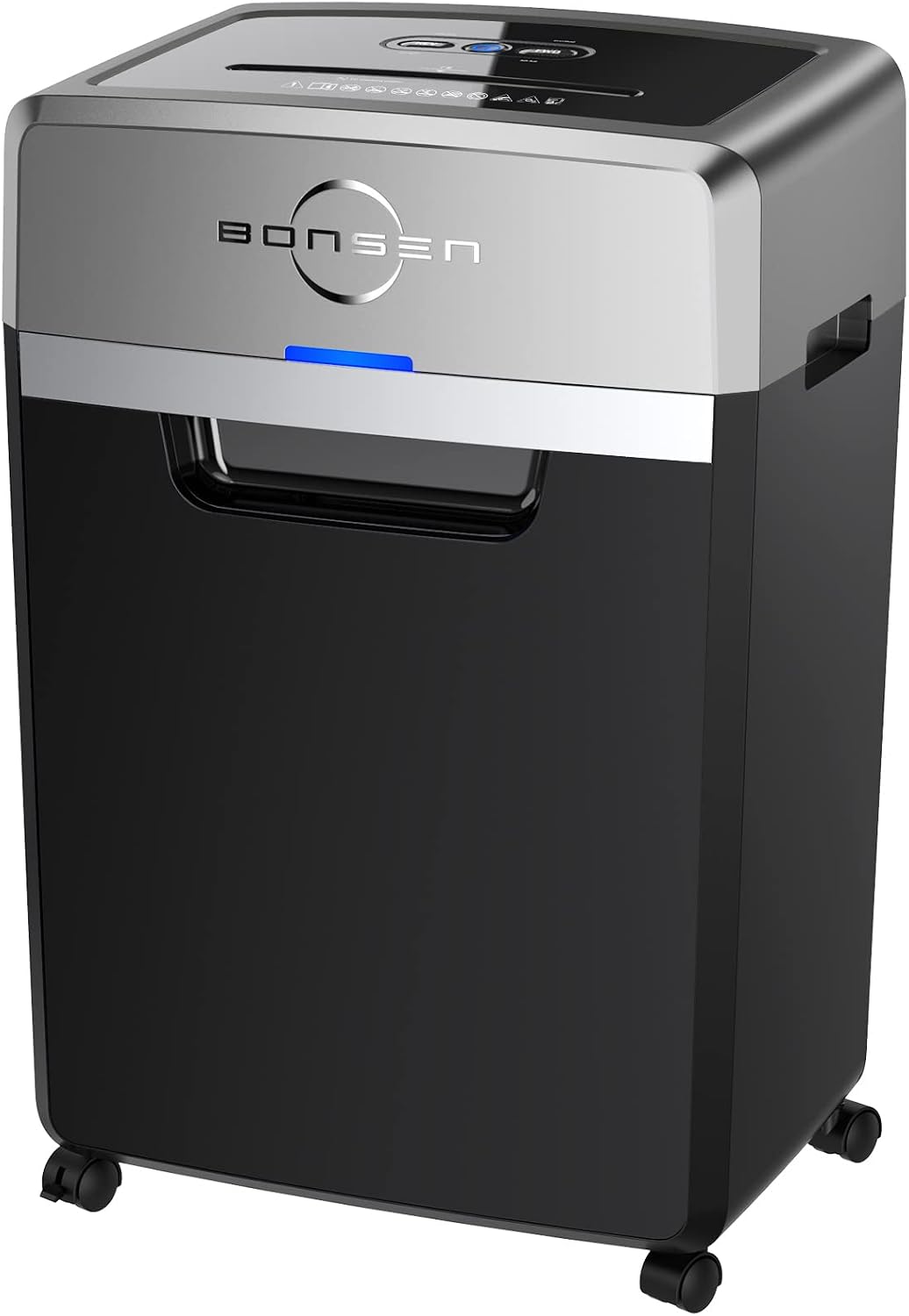 Detalle de BONSEN S3105 24-Sheet Cross-Cut Paper Shredder, P-4, 9-Gallon Bin