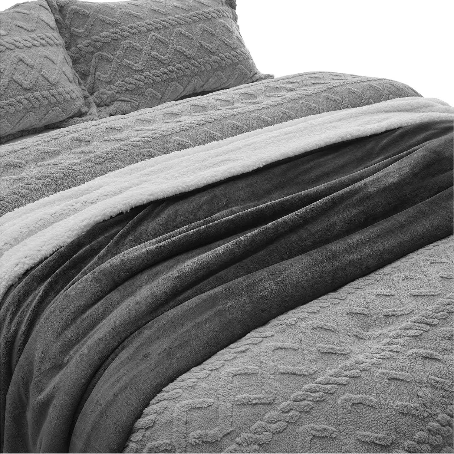 Thumbnail 2 de Bedsure Sherpa Fleece Throw Blanket 220x240cm
