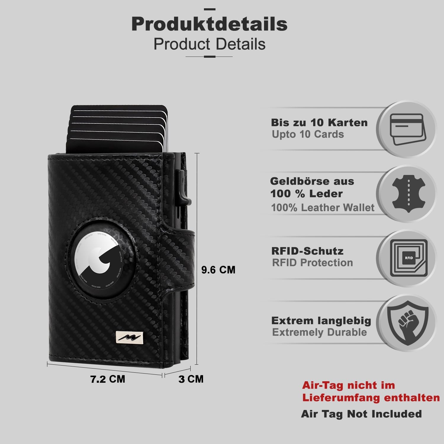 Thumbnail 4 de Marc Peter Chicago Carbon Geldbörse RFID Slim