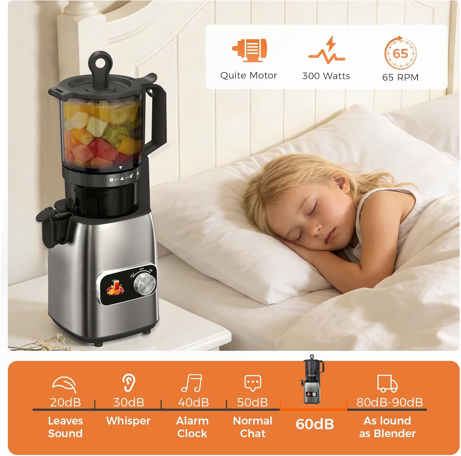 Thumbnail 6 de Juicer Machines Cold Press Juicer with 5.3" Extra-Wide Feed Chute (Slow Masticating, BPA-Free)