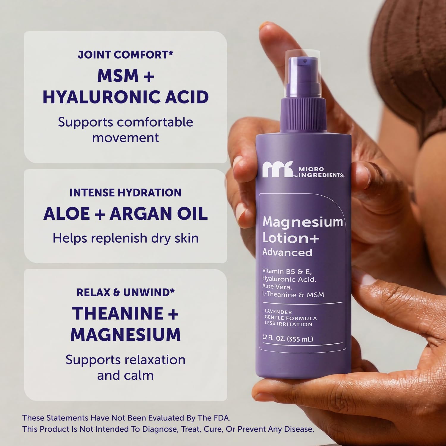 Detalle de Micro Ingredients Magnesium Lotion, 12 fl oz