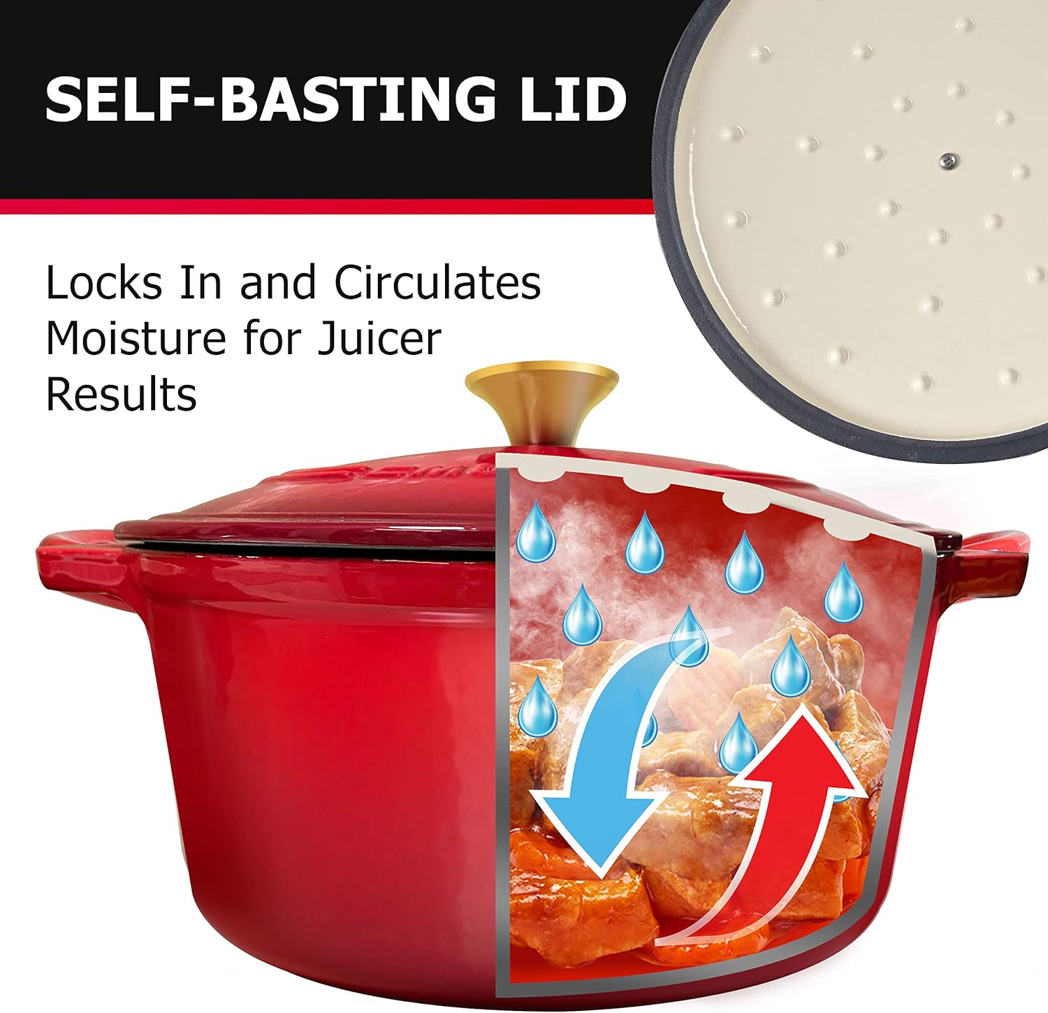Thumbnail 4 de Mueller 6qt Enameled Cast Iron Dutch Oven 🍲