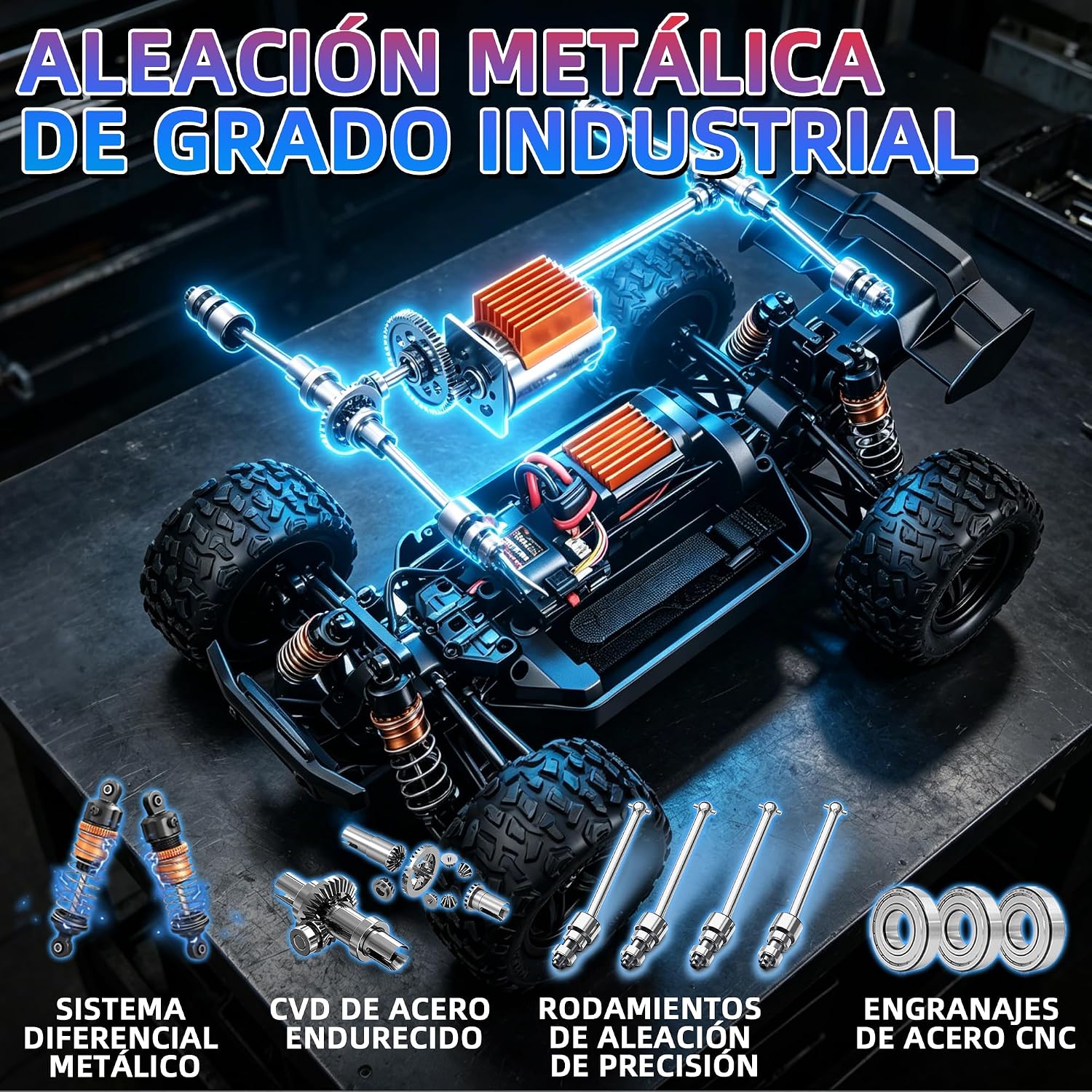 Thumbnail 5 de JOYTREKY Ferngesteuertes Auto 1:18 4WD – Blau, Hochgeschwindigkeit, Offroad