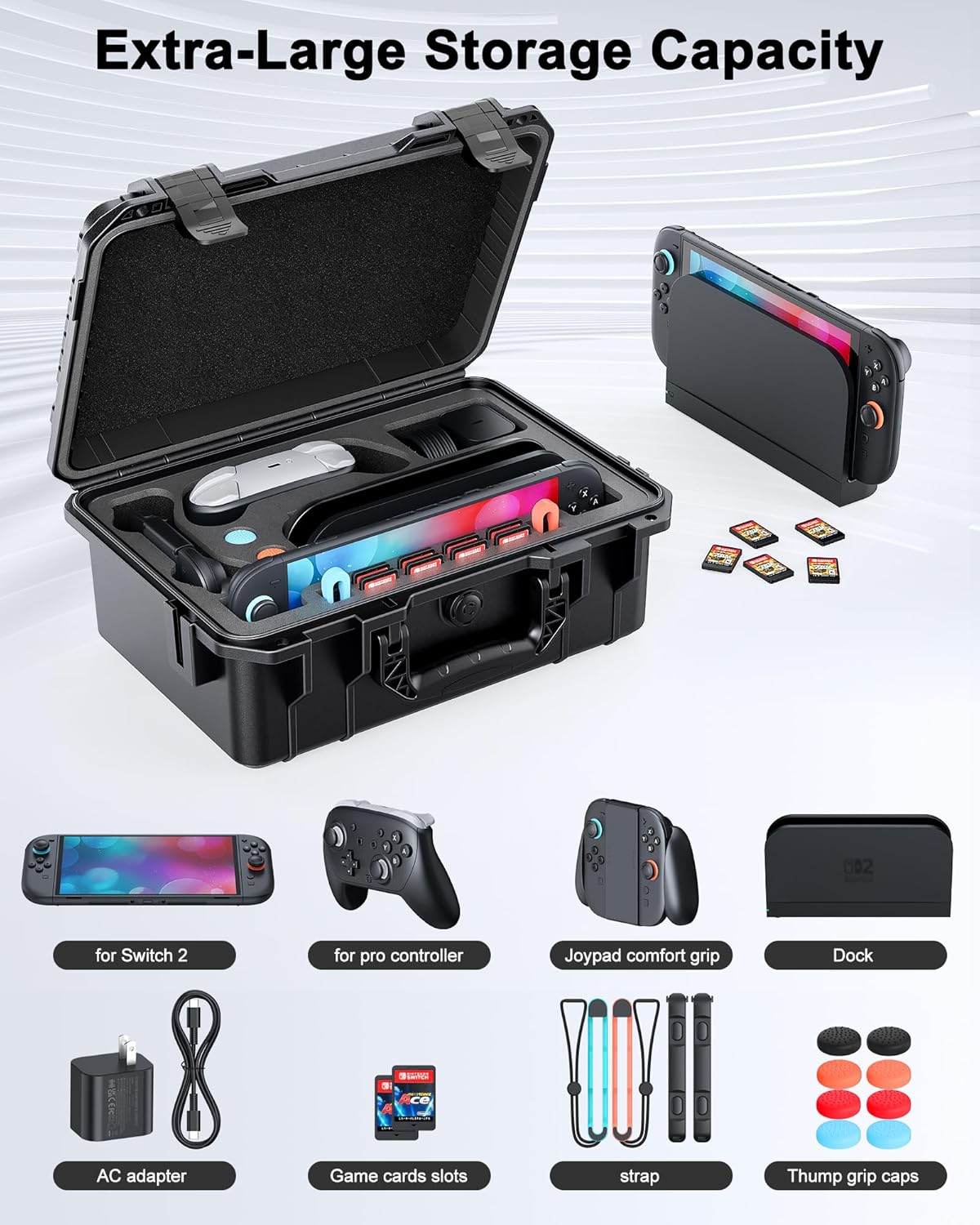 Thumbnail 1 de WAXITY Carrying Case for Nintendo Switch (Large)