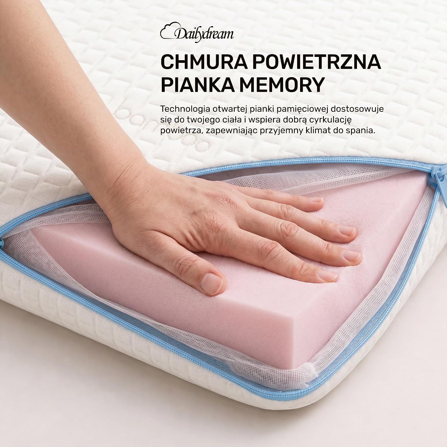 Detalle 2 de Dailydream MWH-3083 Model M – topper z pianki visco 90x200 cm, 80–100 kg