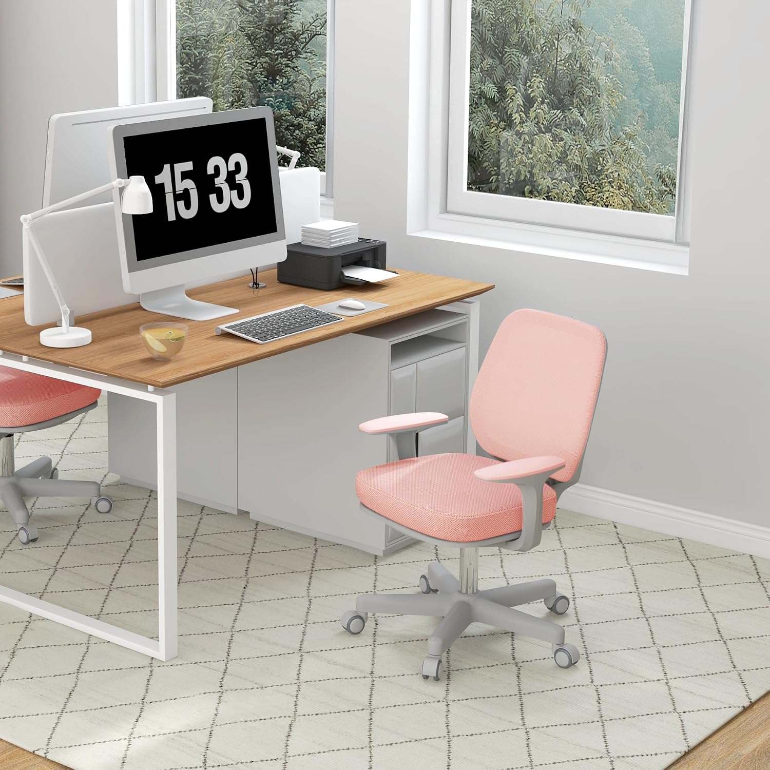 Detalle 2 de Vinsetto Fauteuil de Bureau ergonomique Rose
