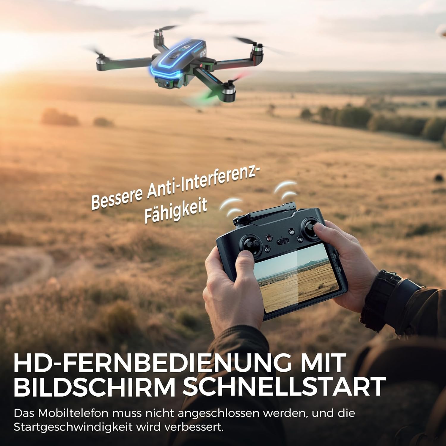 Detalle 2 de G10 GPS Drohne 4K mit EIS, 45 Min Flugzeit