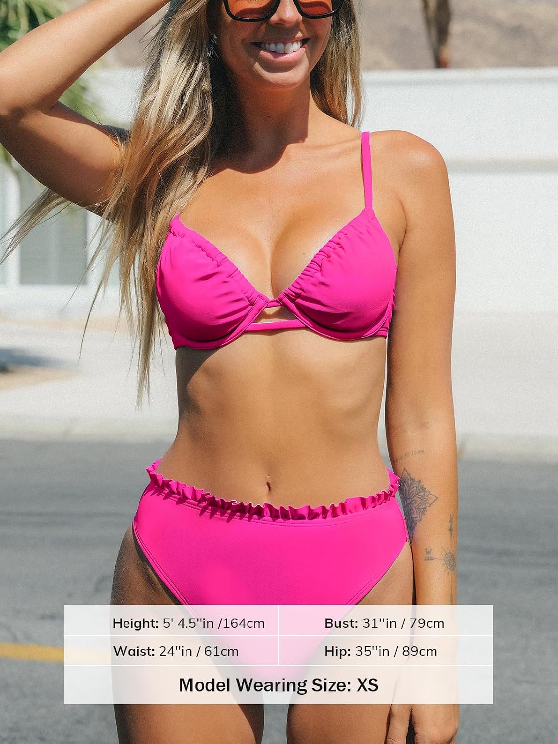 Detalle 2 de Maillot de bain floral CUPSHE 2 pièces