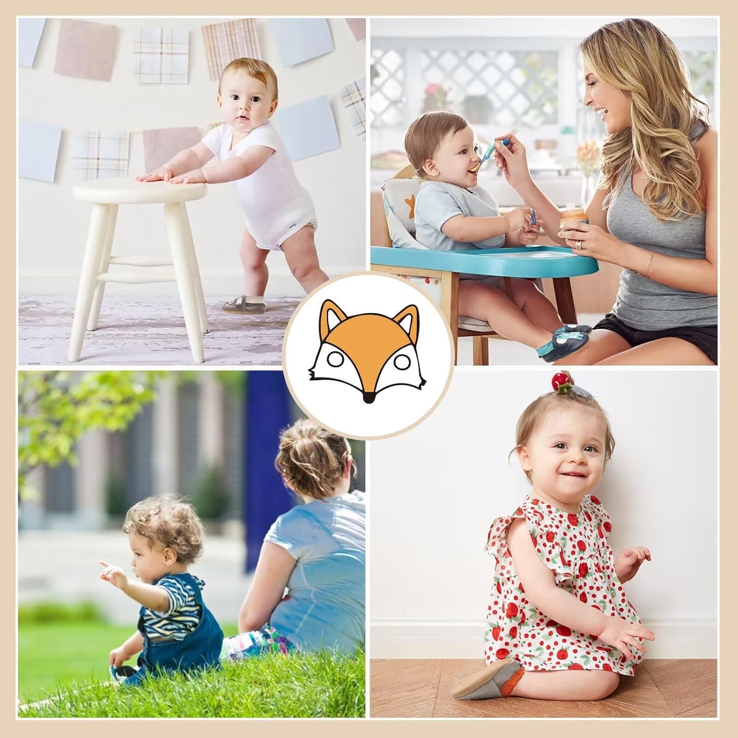 Thumbnail 1 de HMIYA Weiche Leder Krabbelschuhe mit Wildledersohle für Babys (0–24 Monate) – für Jungen & Mädchen