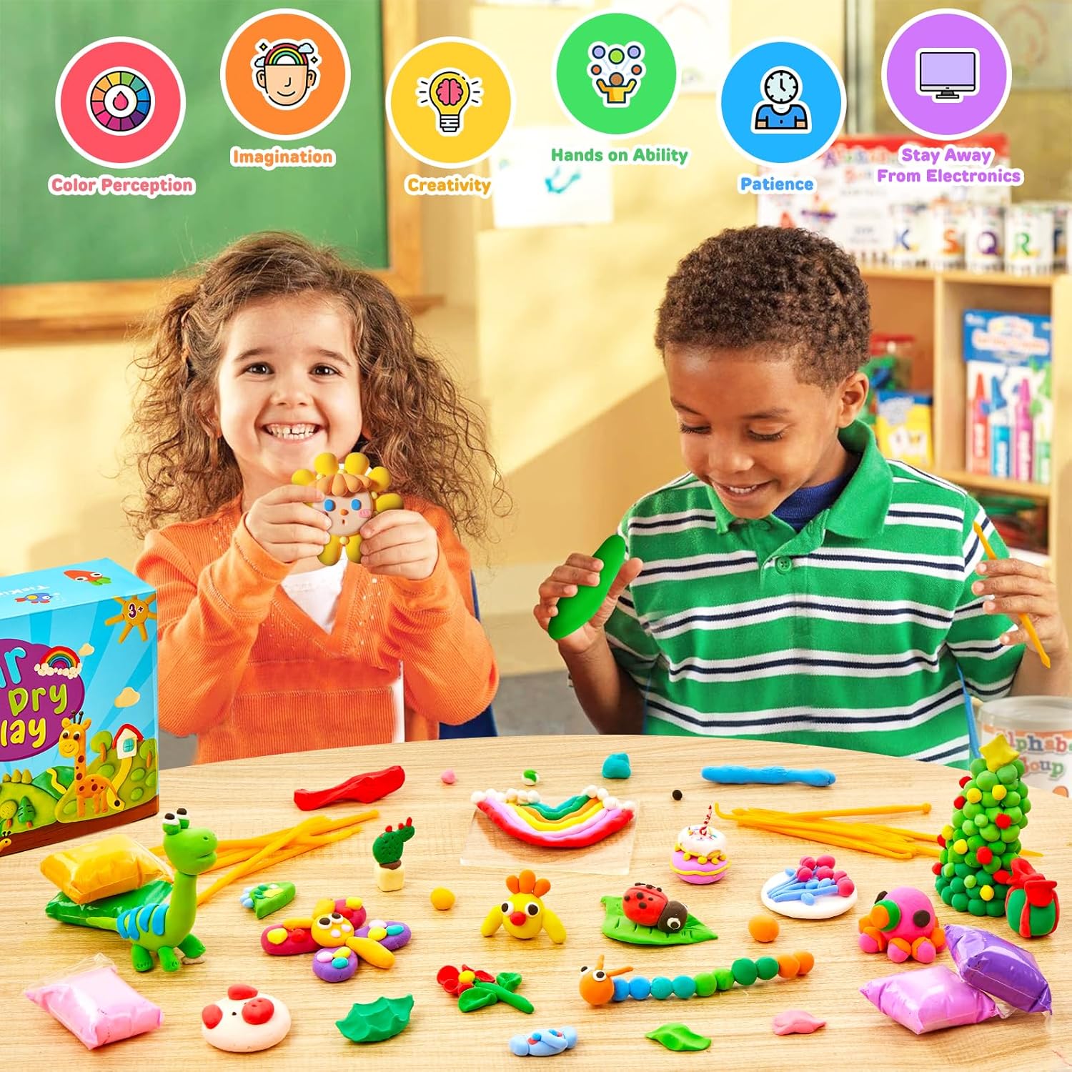 Thumbnail 4 de TicKiddos 36-colour air dry clay set, 72 bags 🎨