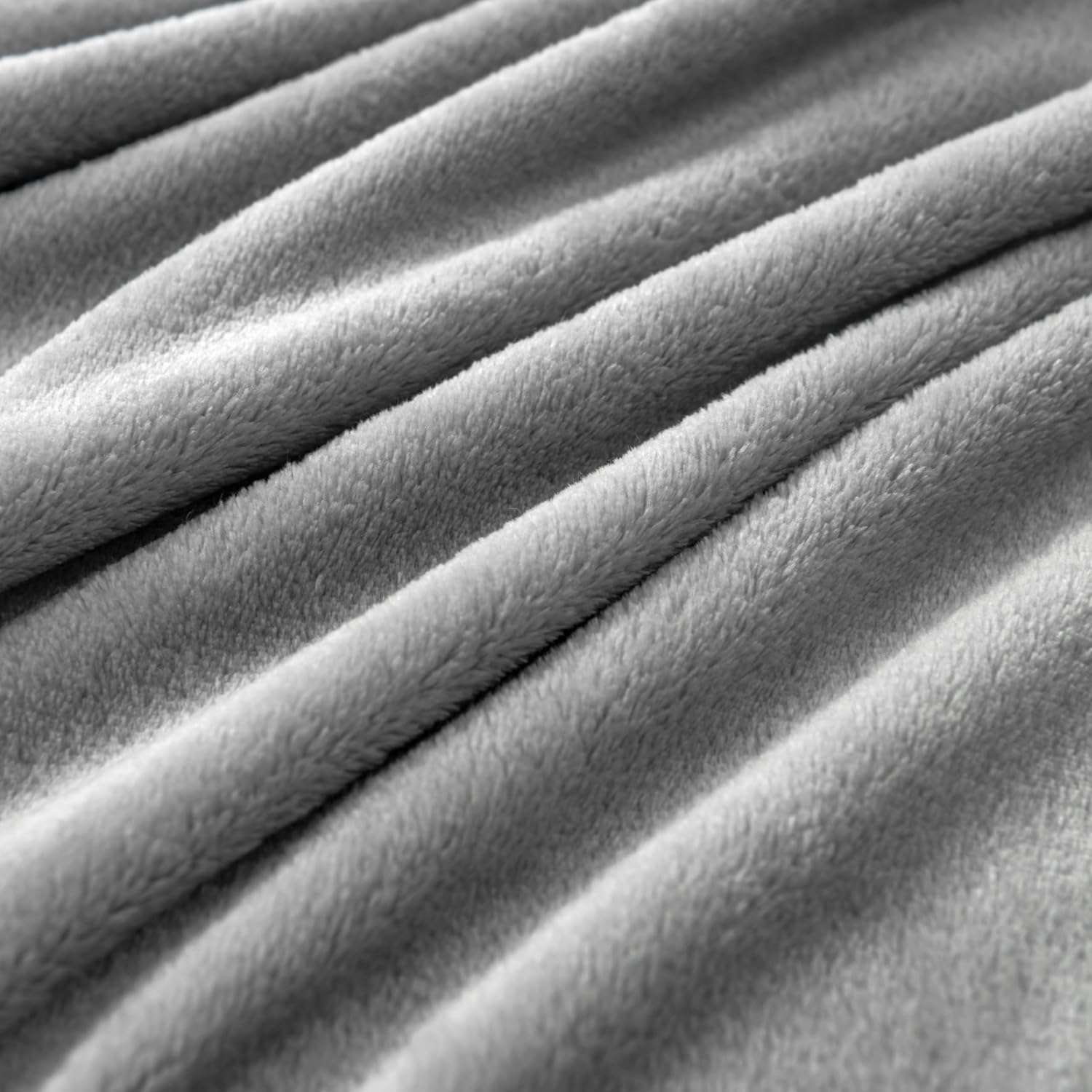 Detalle 2 de Good Nite Plaid Coperta in Pile Singolo 150x200 cm grigio