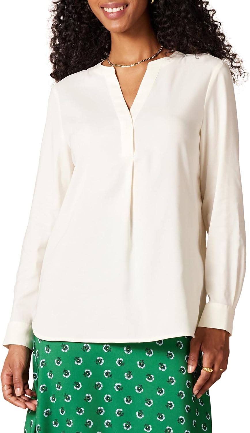 Thumbnail 5 de Amazon Essentials Damen Langärmlige Popover-Bluse aus Georgette mit lockerer Passform