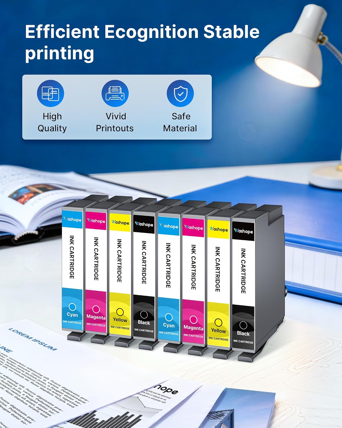 Thumbnail 3 de Compatibili per 405XL Cartucce d'inchiostro 8 pezzi per Epson WorkForce Pro (Nero/Ciano/Magenta/Giallo) – Washope