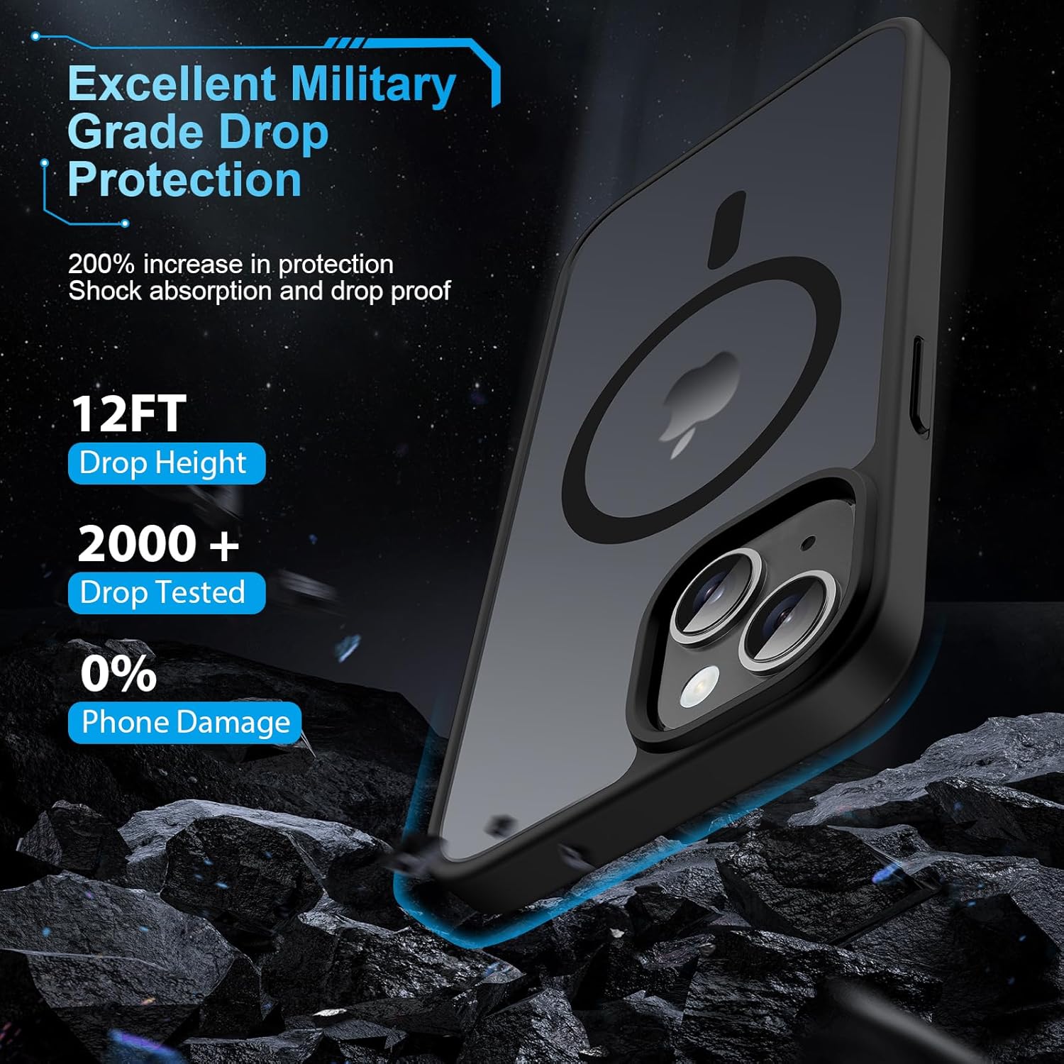 Thumbnail 4 de TQIAHF Magnetic Case for iPhone 15 with 2 Tempered Glass Screen Protectors