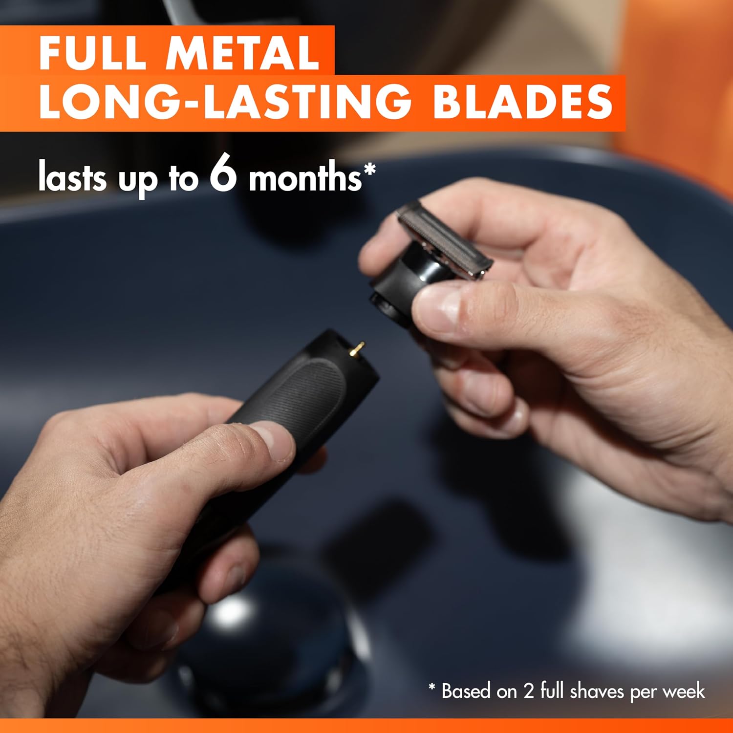 Detalle de Gillette Fusion One Hybrid Electric Razor (Wet & Dry) with Precision Trimmer