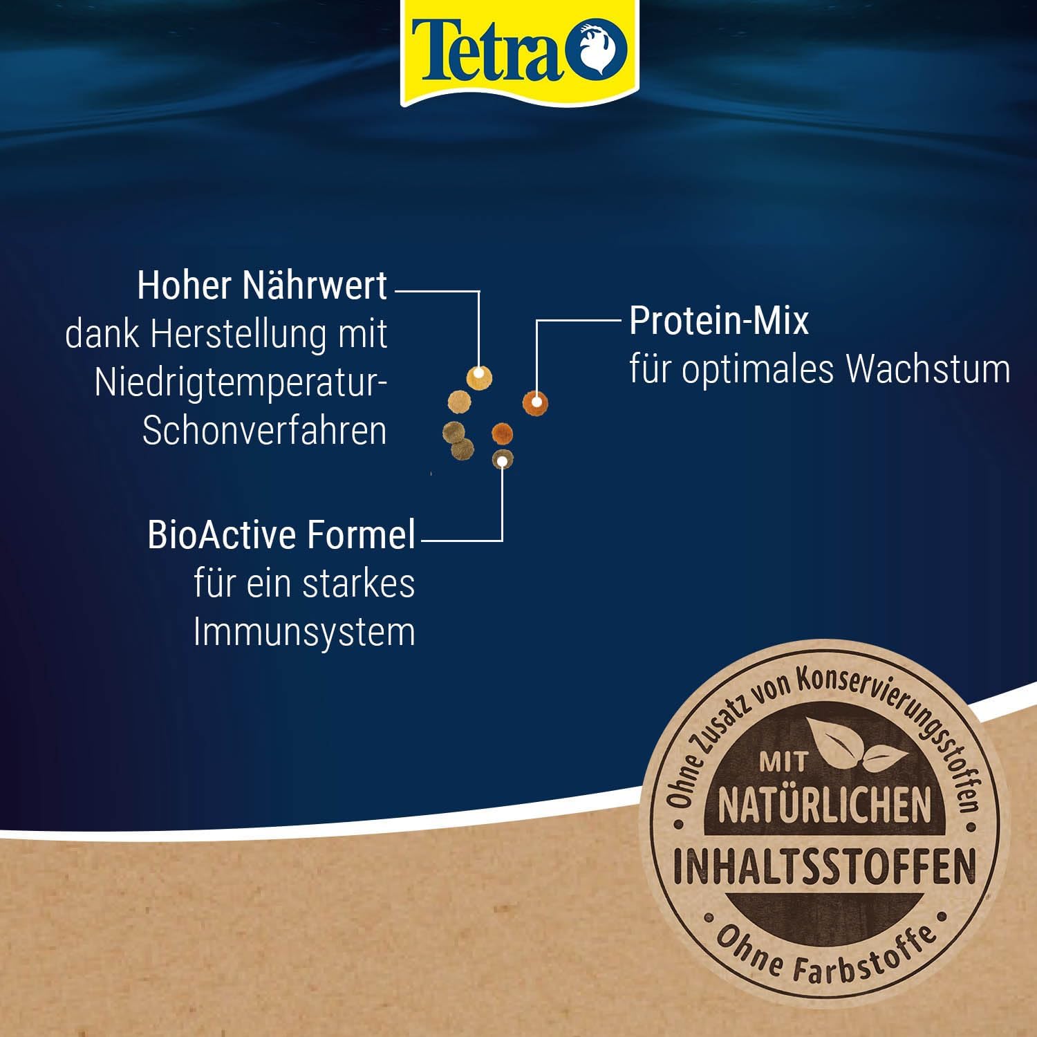 Detalle de TetraMin Crisps – Fischfutter für alle Zierfische, 500 ml Dose