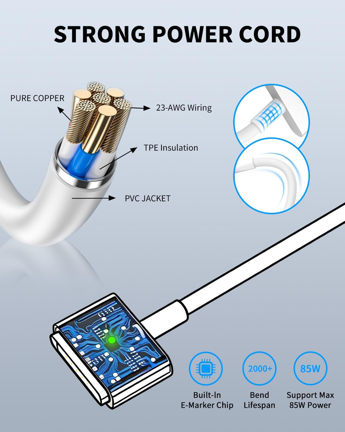 Thumbnail 5 de 85W 2T‑Tip Power Adapter 20V 4.25A