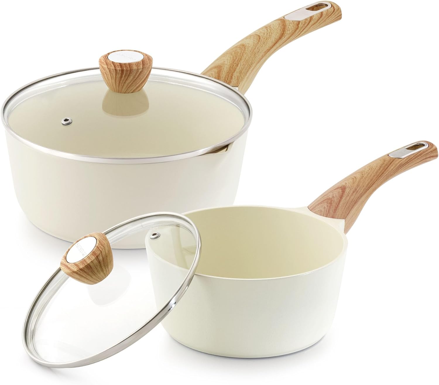 SENSARTE Ceramic Saucepan Set 2 & 3 Qt 🍲