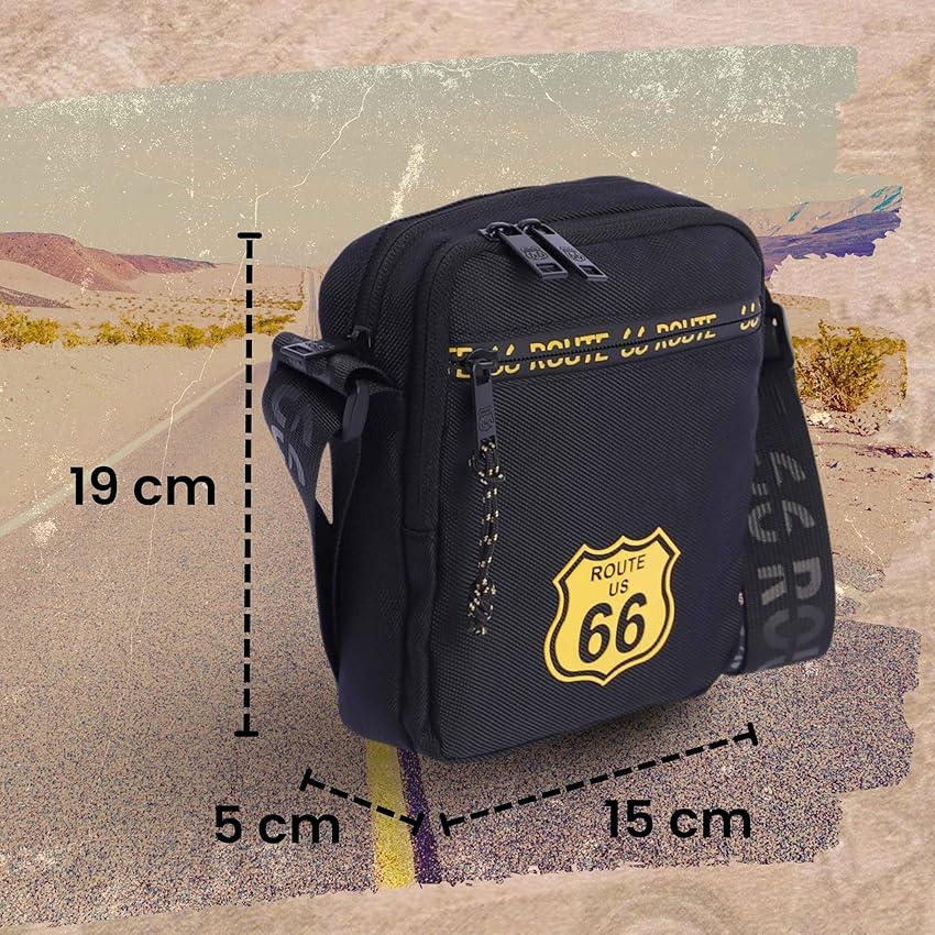 Thumbnail 5 de ROUTE 66 Hector bandolera hombre para viaje y diario