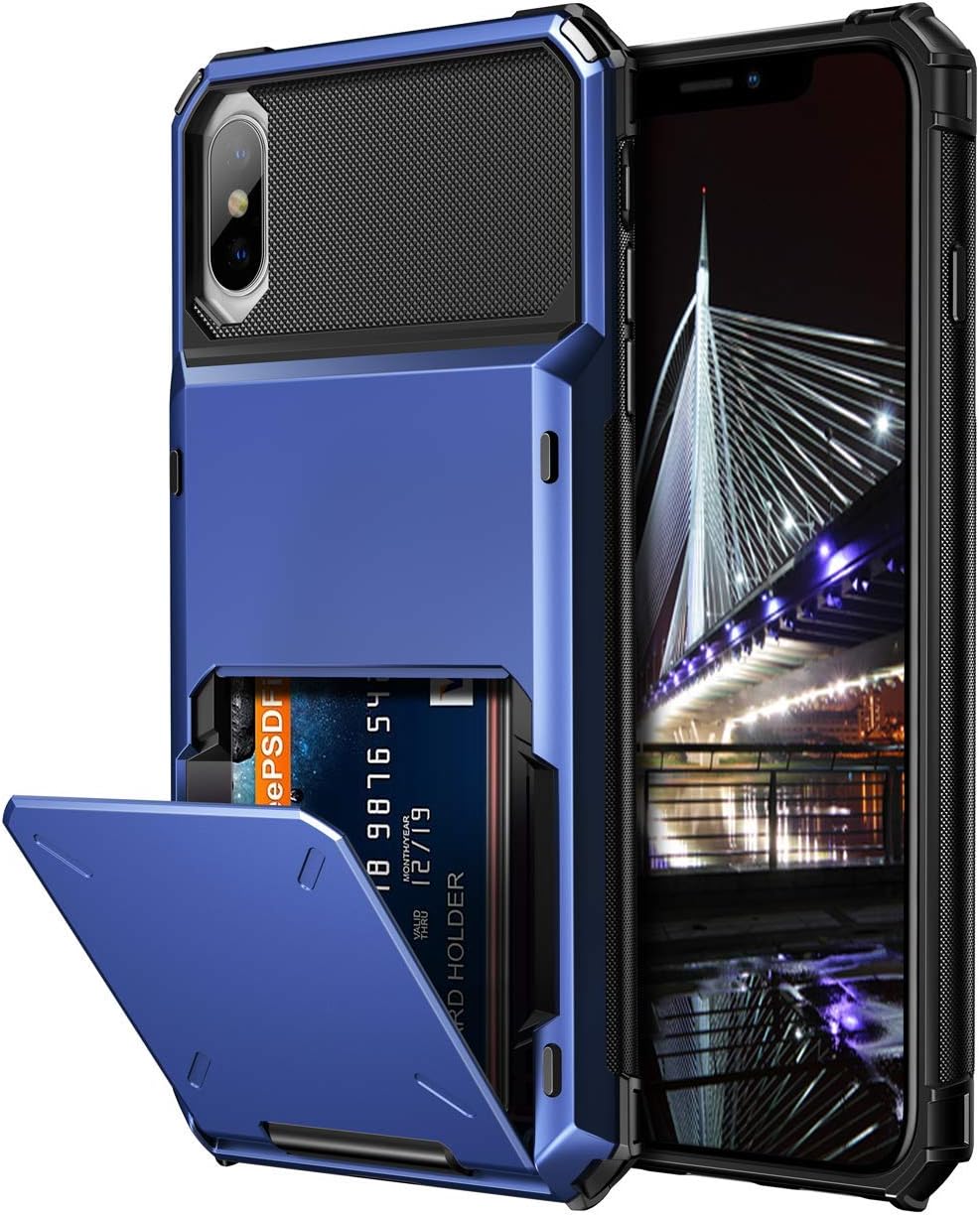Detalle de Vofolen Fcard-Xs Max-Navy Wallet Case for iPhone XS Max, 4-Card Holder