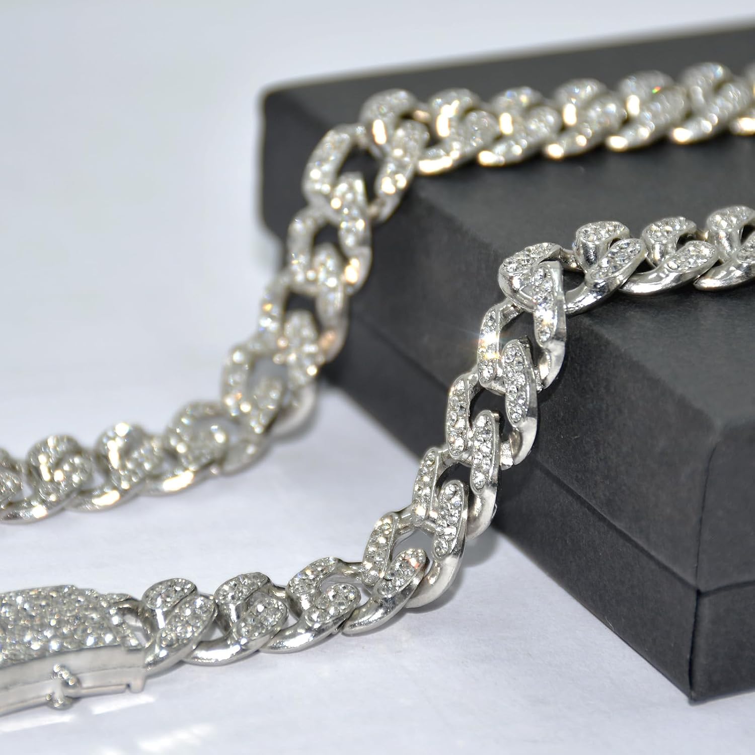 Detalle de Rhinestone Dog Chain Collar, 16-Inch