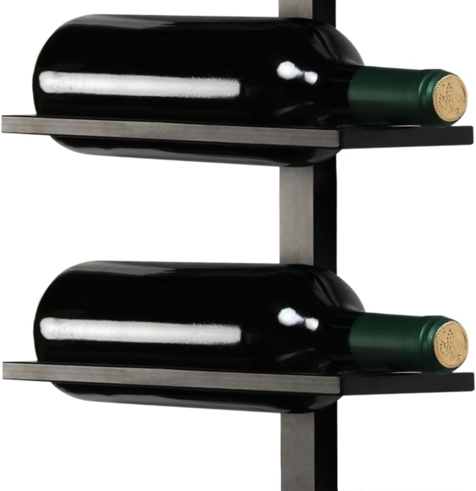 Thumbnail 5 de Yaheetech portabottiglie da parete in metallo per 10 bottiglie, scaffale vino 126 cm