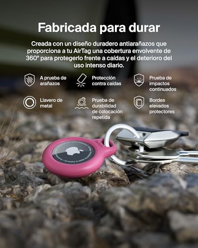 Thumbnail 4 de Belkin Llavero AirTag funda resistente rosa