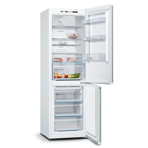 Detalle 2 de Bosch Frigorífico Combi Serie 4 60 cm KGN362WED: Total NoFrost y VitaFresh para una cocina ordenada