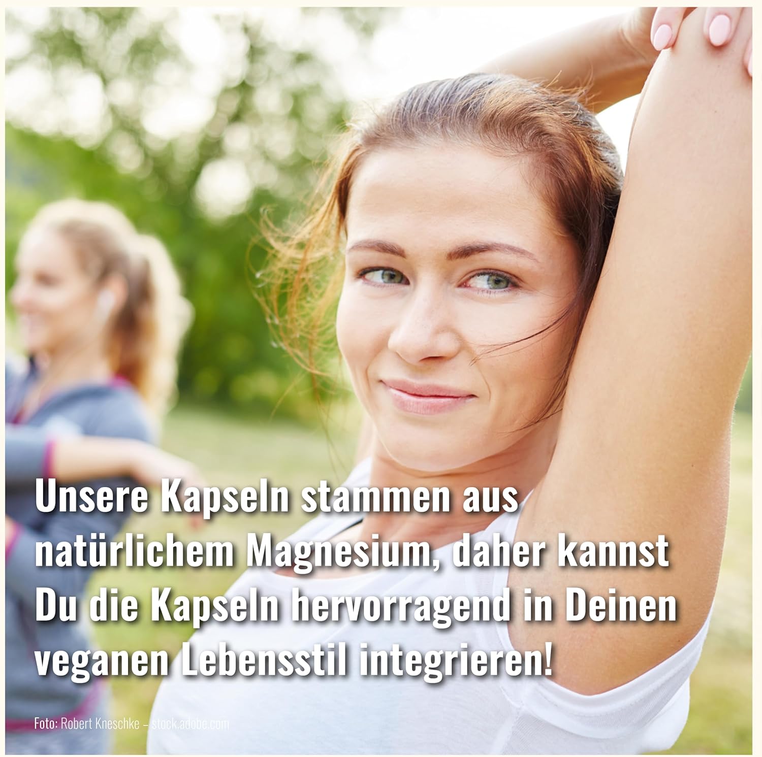 Detalle 2 de Magnesium Bisglycinat hochdosiert Kapseln – 400 mg pro Tagesdosis (300 Kapseln), vegan