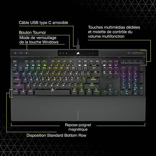 Thumbnail 6 de Corsair K70 RGB PRO Clavier Gaming Mécanique Filaires – Cherry MX Red, AZERTY FR